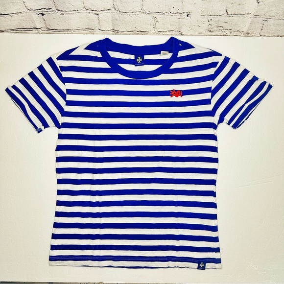 SCOTCH & SODA Short Sleeved Striped T-Shirt XS Blue & White cotton women’s - Picture 1 of 11